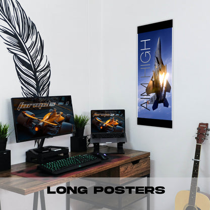 Fighter Jet-Aim High - Long Poster