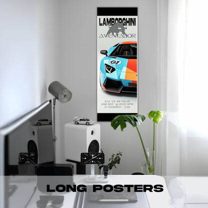 Lamborghini Gulf - Long Poster