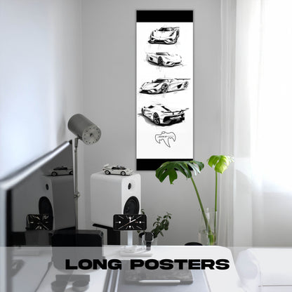 Jesko Sketch - Long Poster