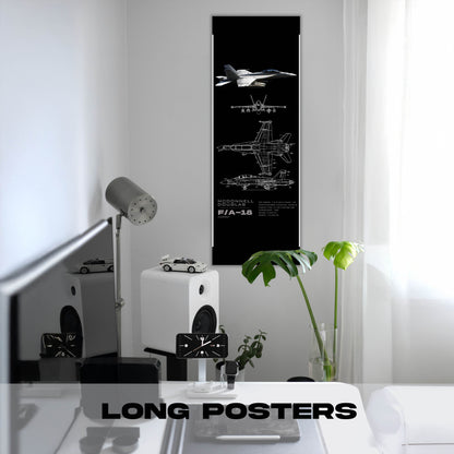 Fighter Jet F18 - Long Poster