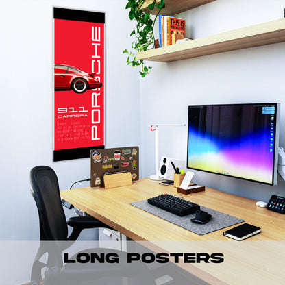 Porsche Red - Long Poster