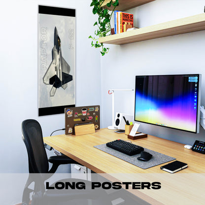 Fighter Jet - F22 Raptor 3 - Long Poster