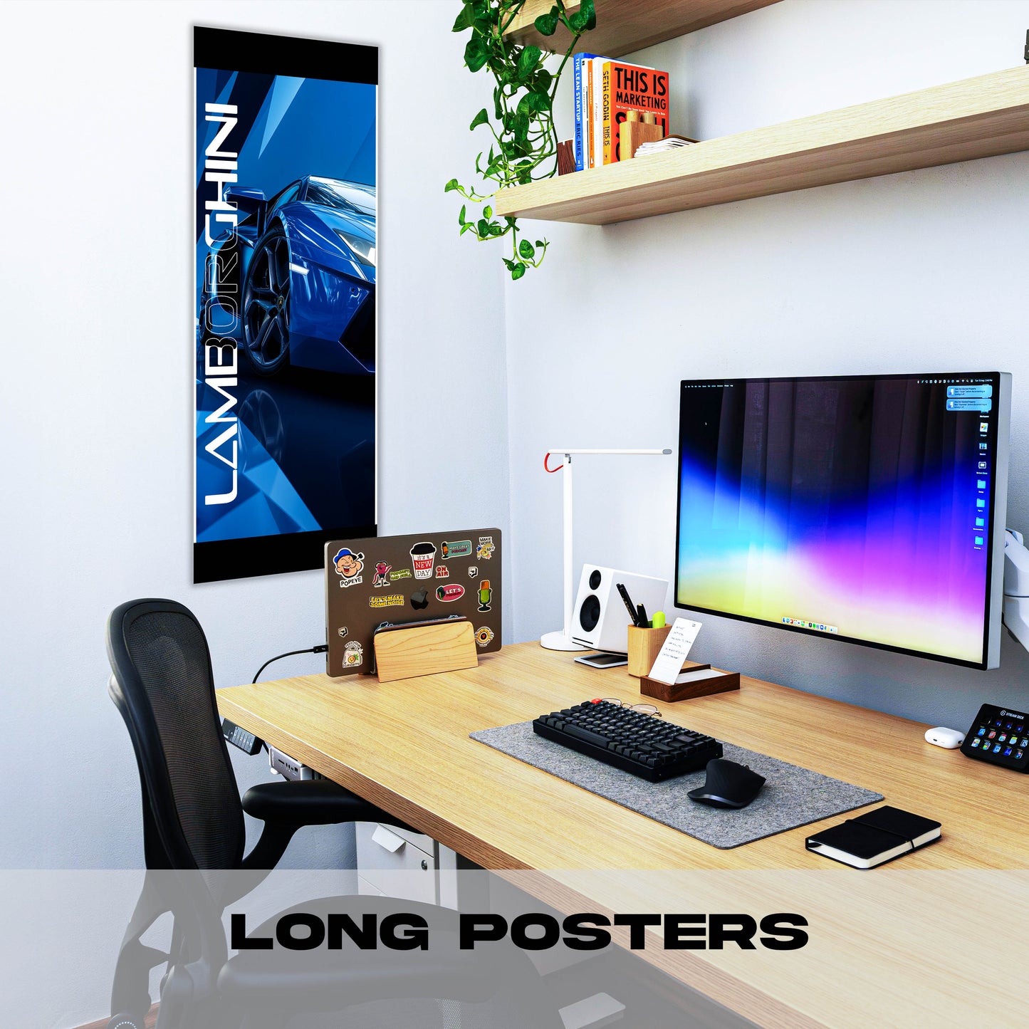 Lamborghini Blue - Long Poster