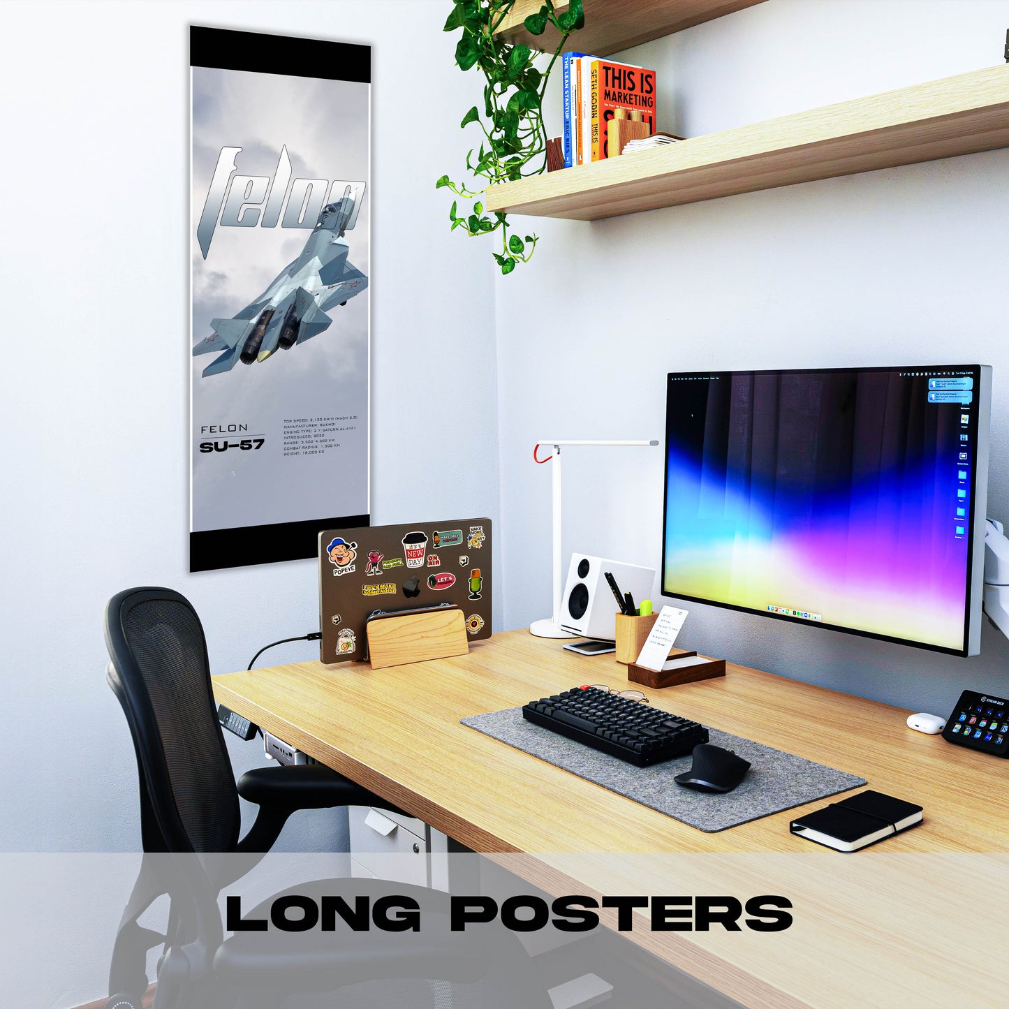 Fighter SU 57 Felon - Long Poster