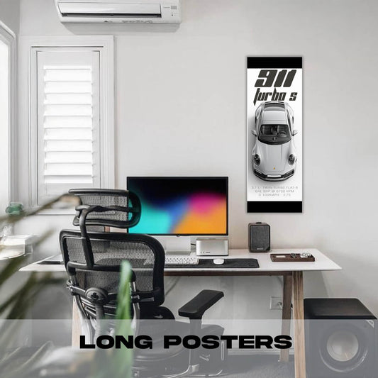 Porsche white - Long Poster