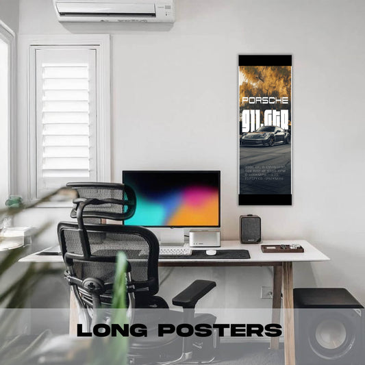 Porsche GTR grey - Long Poster