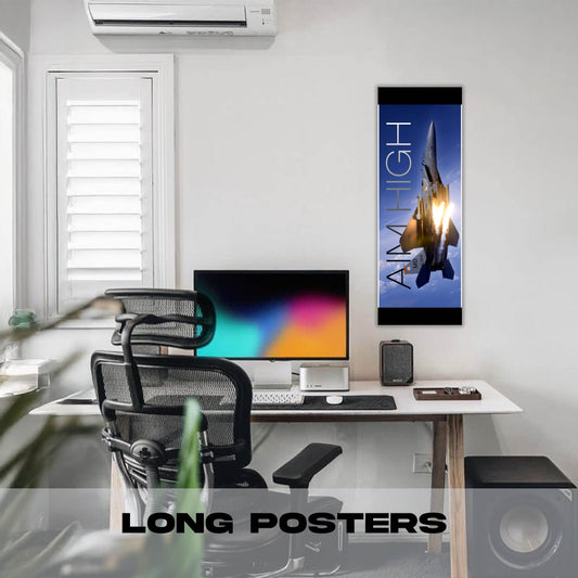 Fighter Jet-Aim High - Long Poster