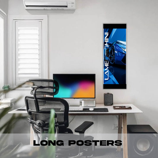 Lamborghini Blue - Long Poster