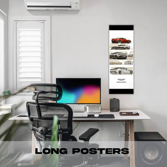 Aston Martin Drawing - Long Poster