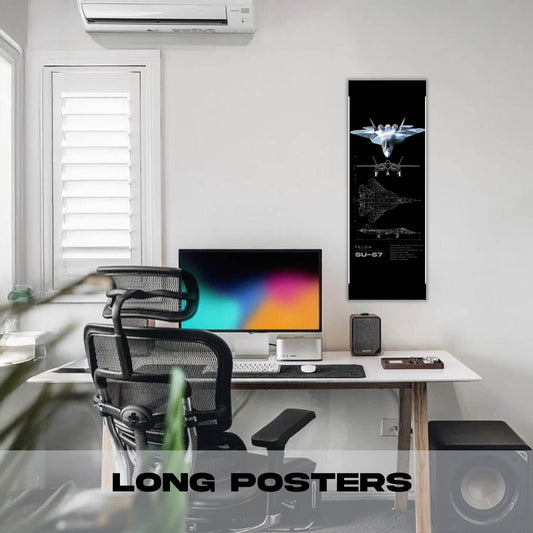 Su 57 Blueprint 2 - Long Poster