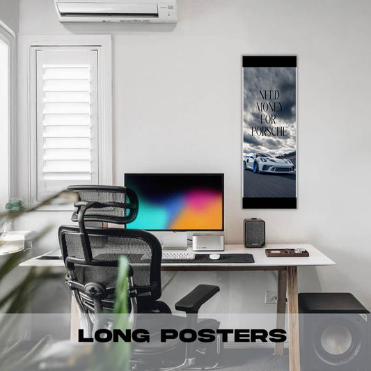 Need Money for Porsche White - Long Poster