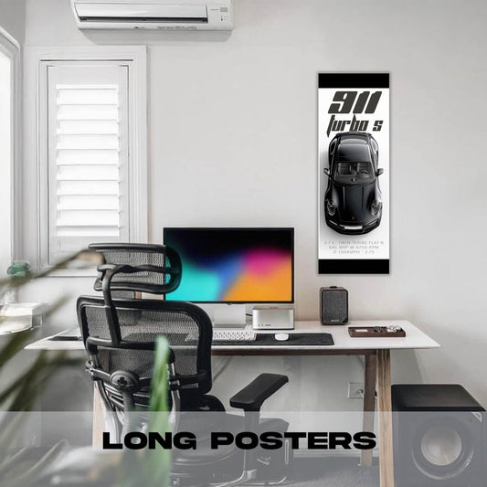 Porsche Black - Long Poster
