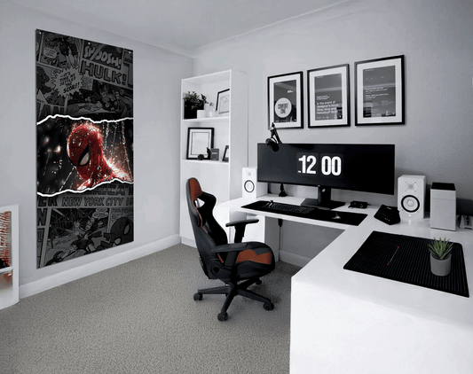 Spiderman BW Comic  - Ultra Max Poster