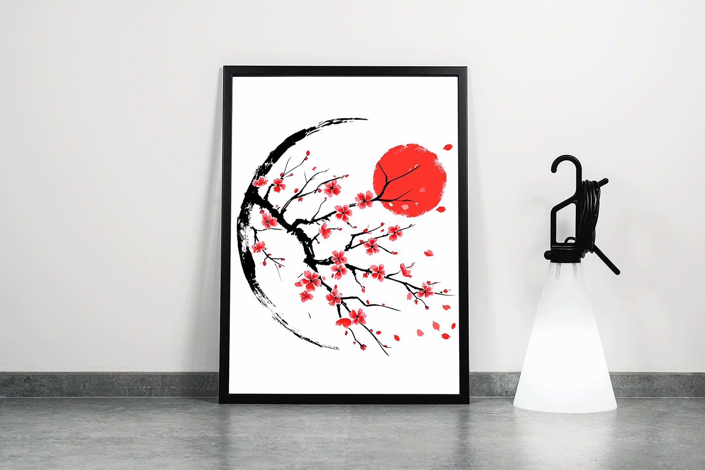 Zen Red Moon Flowers