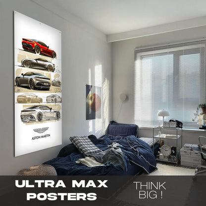 Aston Martin Drawing- Ultra Max Poster