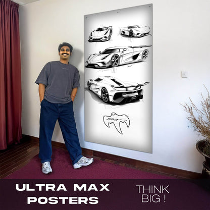 Jesko Sketch - Ultra Max Poster