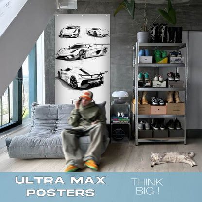 Jesko Sketch - Ultra Max Poster