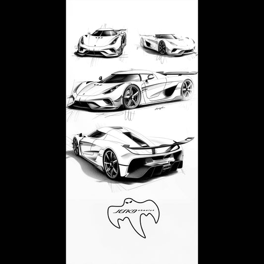 Jesko Sketch - Ultra Max Poster