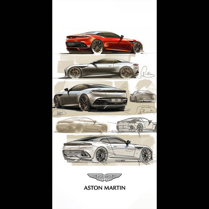 Aston Martin Drawing- Ultra Max Poster